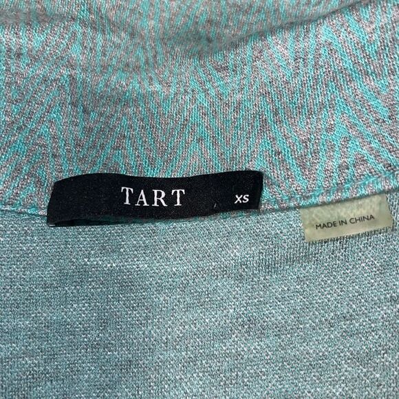 TART Mint Green and Grey Long Sleeve 2-Button Soft Blazer-XS - Picture 7 of 8